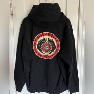 Men’s OBEY zip up hoodie, size XL, heavyweight